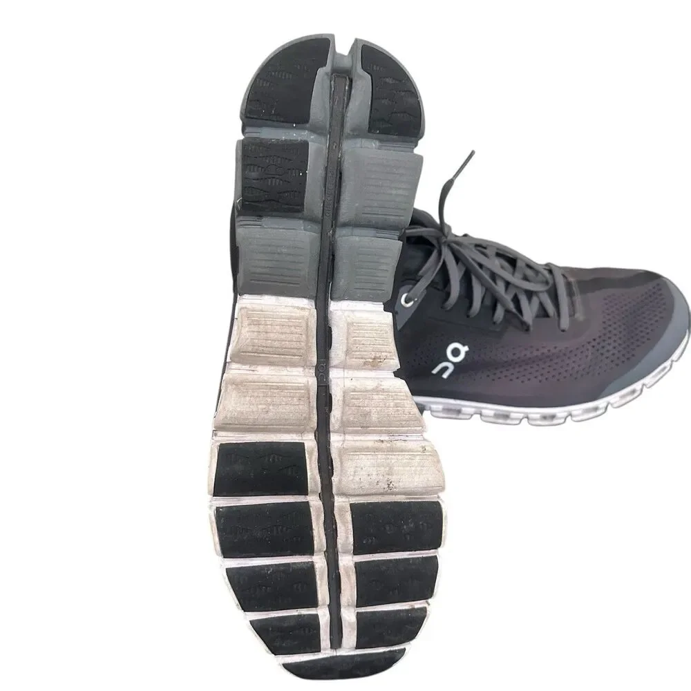 On Cloudflow 3.0 Shoes Mens 14 Gray Black Athletic Running Workout Sneakers - Picture 10 of 11